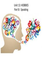 UNIT 13 HOBBIES PART B SPEAKING