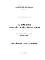 CÁI NGẪU NHIÊN TRONG TIỂU THUYẾT của PAUL AUSTER tt
