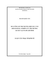 Đo lường giá trị thương hiệu dựa vào khách hàng nghiên cứu thị trường xe máy tại TP  hồ chí minh 