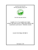 Nghiên cứu tỷ lệ nhiễm giun tròn đường tiêu hóa ở lợn và biện pháp phòng trị tại huyện lạng giang, tỉnh bắc giang 
