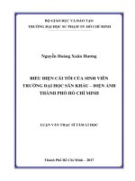 Biểu hiện cái tôi của sinh viên trường Đại học Sân Khấu  Điện ảnh Thành phô Hô Chí Minh (Luận văn thạc sĩ)