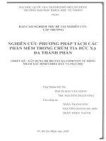 Nghiên cứu phương pháp tách các phần mềm trong chùm tia bức xạ đa thành phần