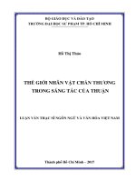Thế giới nhân vật chấn thương trong sáng tác của Thuận (Luận văn thạc sĩ)
