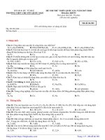 Đề thi Hóa THPT (P12)