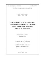 Giải pháp kiến trúc nhà ở phù hợp với sự chuyển dịch cơ cấu lao động hộ gia đình ở nông thôn vùng đồng bằng sông hồng (tt) 