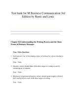 test bank for m business communication 3rd edition by rentz and lentz 180321031124