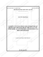 Nghiên cứu giải pháp chuẩn bị kỹ thuật trong quy hoạch chung thị xã cửa lò   tỉnh nghệ an có tính đến ảnh hưởng của biến đổi khí hậu (tt) 