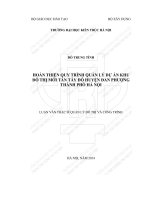 Hoàn thiện quy trình quản lý dự án khu đô thị mới tân tây đô huyện đan phượng thành phố hà nội (tt) 
