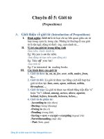 Tài liệu Tiếng Anh: Các giới từ trong tiếng anh