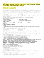 69 câu lý thuyết vật chất di truyền cấp độ phân tử