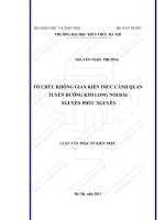 Tổ chức không gian kiến trúc cảnh quan tuyến đường kim long nối dài nguyễn phúc nguyên (tt) 