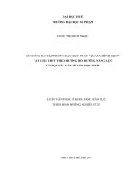 SỬ DỤNG BÀI TẬP TRONG DẠY HỌC PHẦN “QUANG HÌNH HỌ VẬT LÍ 11 THPT THEO HƯỚNG BỒI DƯỠNG NĂNG LỰC GIẢI QUYẾT VẤN ĐỀ CHO HỌC SINH