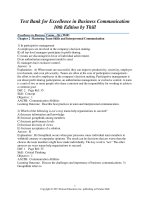 Test bank for excellence in business communication 10th edition by thill 