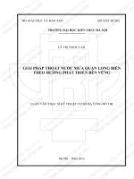 Giải pháp thoát nước mưa quận long biên theo hướng phát triển bền vững (tt) 