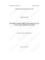 Bảo tồn và phát triển làng chài cửa vạn   TP  hạ long   tỉnh quảng ninh (tt) 