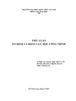 Tiểu luận - Ổn định và động lực học công trình