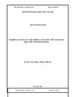 Nghiên cứu đề xuất hệ thống cấp nước liên xã huyện hậu lộc tỉnh thanh hóa (tt) 