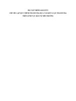 lập quy trình thanh tra dựa vào kết luận thanh tra trên lĩnh vực bảo vệ môi trường 