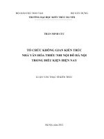 Tổ chức không gian kiến trúc nhà văn hoá thiếu nhi nội đô hà nội trong điều kiện phát triển hiện nay (tt) 