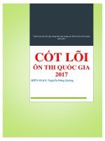 CỐT LÕI ÔN THI QUỐC GIA 2018 môn hóa học