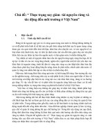 Thực trạng suy giảm  tài nguyên rừng và tác động đến môi trường ở việt nam 