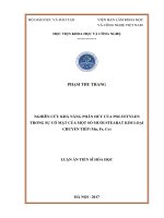 Nghiên cứu khả năng phân hủy của Polyetylen trong sự có mặt của một số muối Stearat kim loại chuyển tiếp (Mn, Fe, Co)
