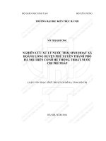 Nghiên cứu xử lý nước thải sinh hoạt xã hoàng long huyện phú xuyên thành phố hà nội trên cơ sở hệ thống thoát nước chi phí thấp (tt) 