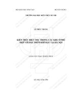 Kiến trúc biệt thự trong các khu ở phù hợp với đặc điểm khí hậu tại hà nội (tt) 
