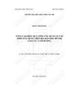 Nâng cao hiệu quả công tác quản lý cấp phép xây dựng trên địa bàn khu đô thị lào cai   cam đường (tt) 