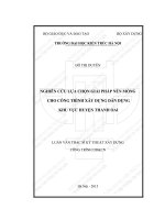 Nghiên cứu lựa chọn giải pháp nền móng cho công trình xây dựng dân dụng khu vực huyện thanh oai (tt) 