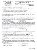 ĐỀ KSCL lớp 12 môn vật lý  THPT QUỐC GIA năm 2017 (2) 