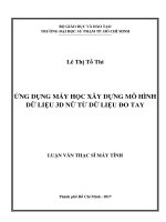 Ứng dụng máy học xây dựng mô hình dữ liệu 3D nữ từ dữ liệu đo tay (Luận văn thạc sĩ)