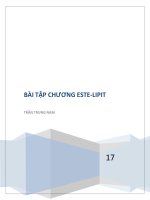 BÀI TẬP CHƯƠNG ESTELIPIT