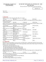 Đề thi Hóa THPT (P1) có đáp án