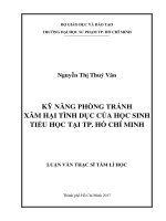 Kỹ năng phòng tránh XHTD của học sinh một số trường tiểu học tại Tp. Hồ Chí Minh (Luận văn thạc sĩ)