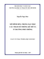 Mô hình hóa trong dạy học các tham số thống kê mô tả ở trường phổ thông (Luận văn thạc sĩ)