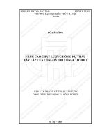 Nâng cao chất lương hồ sơ dự thầu xây lắp của công ty thi công cơ giới 1 (tt) 