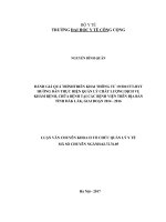 Đánh giá quá trình triển khai thông tư 19 2013 TT BYT hướng dẫn thực hiện quản lý chất lượng dịch vụ khám bệnh, chữa bệnh tại các bệnh viện trên địa bàn tình đăklăk năm 2017 
