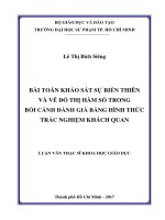 Bài toán khảo sát sự biến thiên và vẽ đồ thị hàm số trong bối cảnh đánh giá bằng hình thức trắc nghiệm khách quan (Luận văn thạc sĩ)
