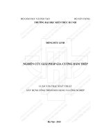 Nghiên cứu giải pháp gia cường dầm thép (tt) 