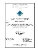 LUẬN văn LUẬT THƯƠNG mại HOÀN THIỆN NHỮNG QUY ĐỊNH PHÁP LUẬT VIỆT NAM về CÔNG TY TRÁCH NHIỆM hữu hạn HAI THÀNH VIÊN TRỞ lên 