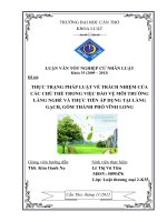 LUẬN văn LUẬT HÀNH CHÍNH THỰC TRẠNG PHÁP LUẬT về TRÁCH NHIỆM của các CHỦ THỂ TRONG VIỆC bảo vệ môi TRƯỜNG LÀNG NGHỀ và THỰC TIỄN áp DỤNG tại LÀNG GẠCH, gốm THÀNH PHỐ VĨNH LONG 