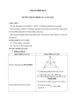 Giáo án Hình học 8 chương 1 bài 4: Đường trung bình của tam giác, của hình thang