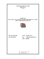 LUẬN văn LUẬT HÀNH CHÍNH VIỆT NAM và các TRANH CHẤP BIỂN ĐÔNG HIỆN NAY – THỰC TIỄN và BIỆN PHÁP GIẢI QUYẾT 