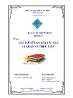 LUẬN văn LUẬT THƯƠNG mại CHỦ sở hữu QUYỀN tác GIẢ lý LUẬN và THỰC TIỄN 