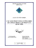 LUẬN văn LUẬT HÀNH CHÍNH các GIẢI PHÁP TĂNG CƯỜNG HIỆU QUẢ HOẠT ĐỘNG lập PHÁP của QUỐC hội 