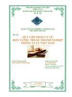 LUẬN văn LUẬT THƯƠNG mại QUY CHẾ PHÁP lý về đơn vị PHỤ THUỘC DOANH NGHIỆP TRONG LUẬT VIỆT NAM 
