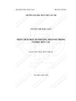 Phân tích một số phương pháp số trong cơ học kết cấu (tt0 