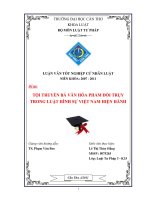 LUẬN văn LUẬT THƯƠNG mại tội TRUYỀN bá văn hóa PHẨM đồi TRỤY TRONG LUẬT HÌNH sự VIỆT NAM HIỆN HÀNH 