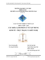 LUẬN văn LUẬT THƯƠNG mại các KHÍA CẠNH PHÁP lý về tập TRUNG  KINH tế   THỰC TRẠNG và KIẾN NGHỊ 